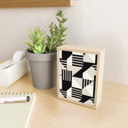 Geometric Abstract in Black and White Mini Art Print Gallery Image 2