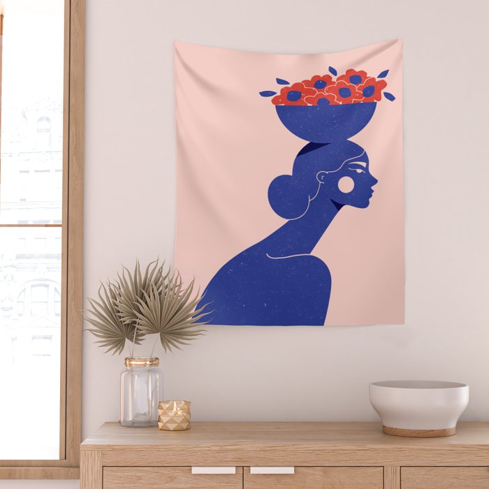 Floral Bowl Wall Tapestry Gallery Image 2