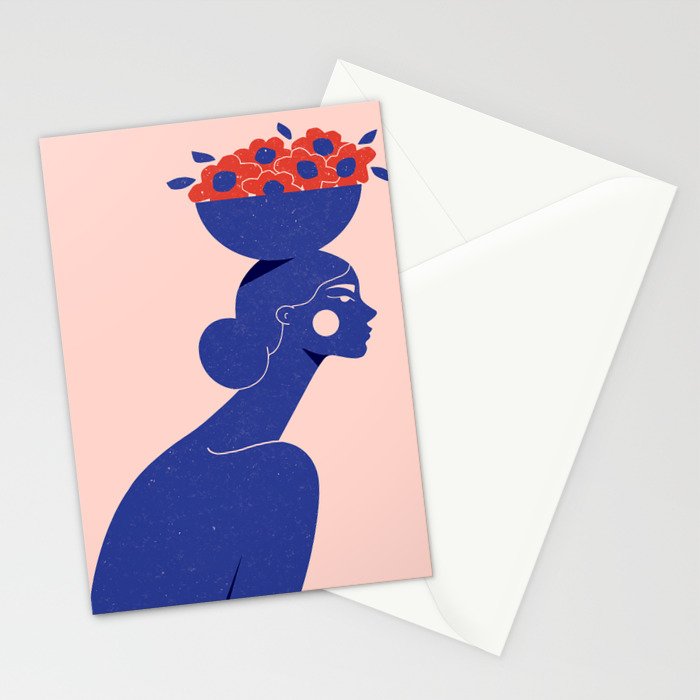 Floral Bowl Stationery Card Gallery Image 2