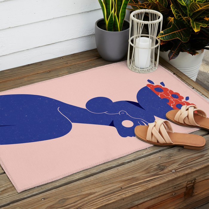 Floral Bowl Outdoor Rug Gallery Image 2