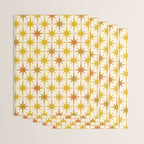 Midcentury Modern Atomic Starburst Pattern Mustard Ochre Orange Gold Cream Wrapping Paper Gallery Image 3