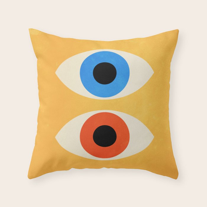Eyes | Bauhaus III Throw Pillow Gallery Image 1