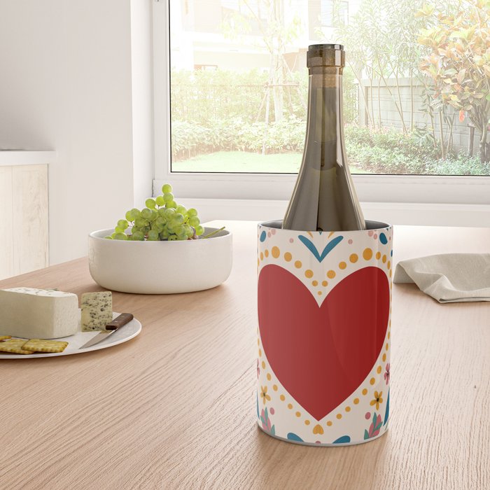 Folkloric heart Wine Chiller Gallery Image 4