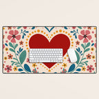 Folkloric heart Desk Mat Gallery Image 1