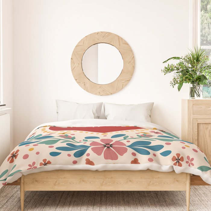 Folkloric heart Duvet Cover Gallery Image 3