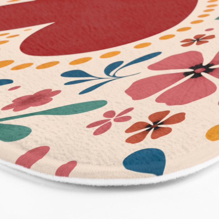 Folkloric heart Bath Mat Gallery Image 3