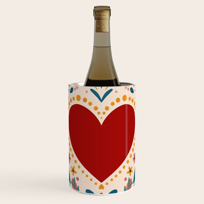 Folkloric heart Wine Chiller Gallery Image 1