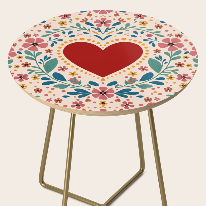 Folkloric heart Side Table Gallery Image 2