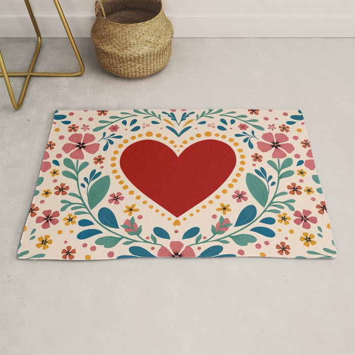 Folkloric heart Rug Gallery Image 1