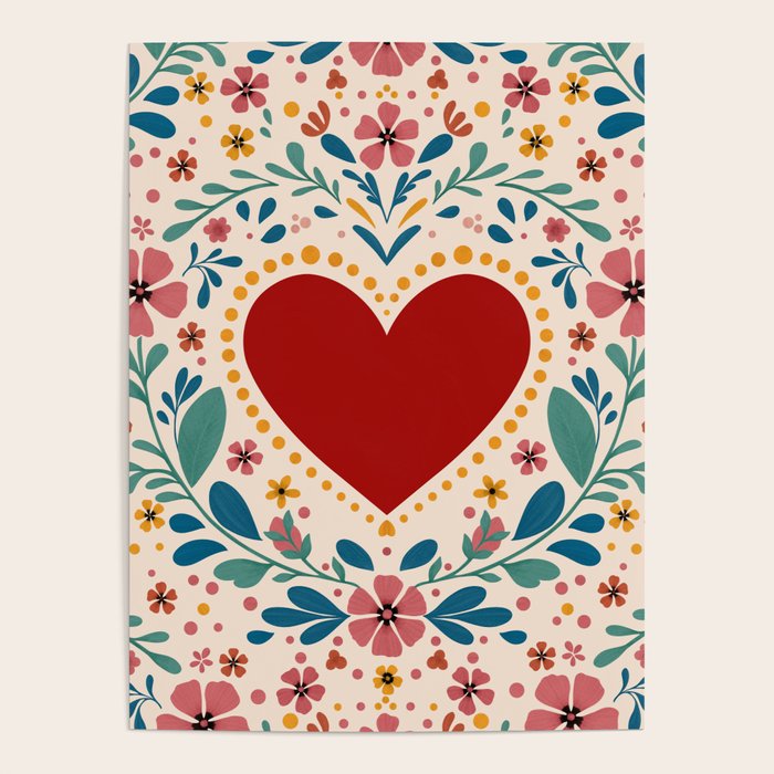 Folkloric heart Poster Gallery Image 4
