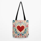 Folkloric heart Tote Bag Gallery Image 2
