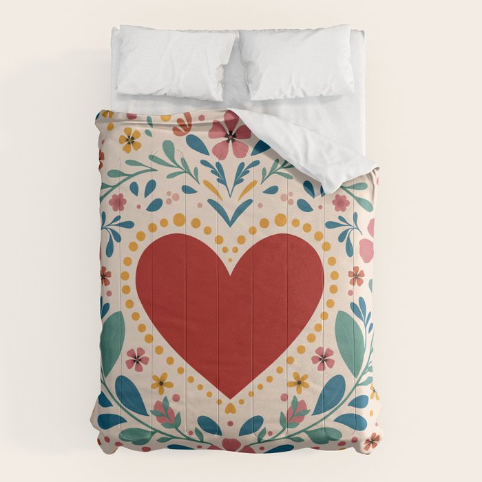 Folkloric heart Comforter Gallery Image 1