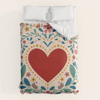 Folkloric heart Duvet Cover Gallery Image 6
