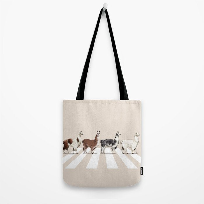 Llama The Abbey Road #2 Tote Bag Gallery Image 2