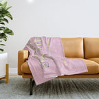 Pastel Pink Party Cocktails Throw Blanket Gallery Image 1