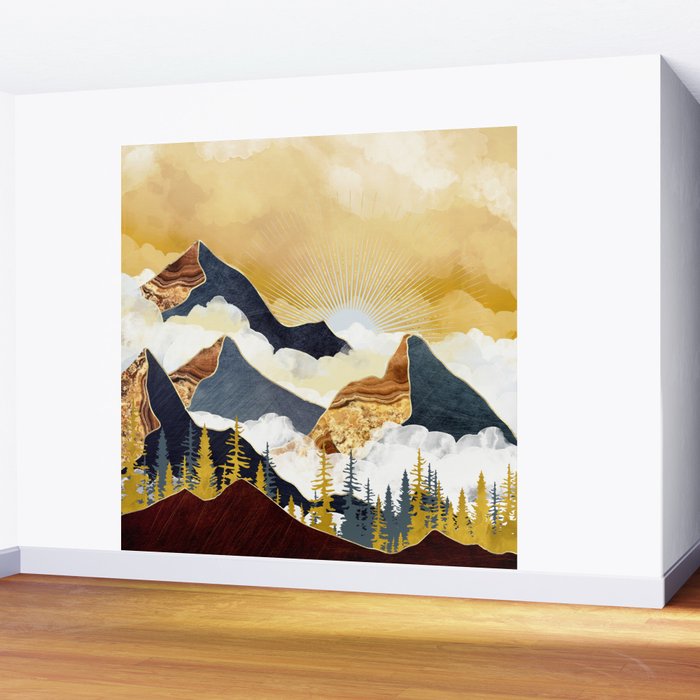 Misty Peaks Wall Mural Gallery Image 2
