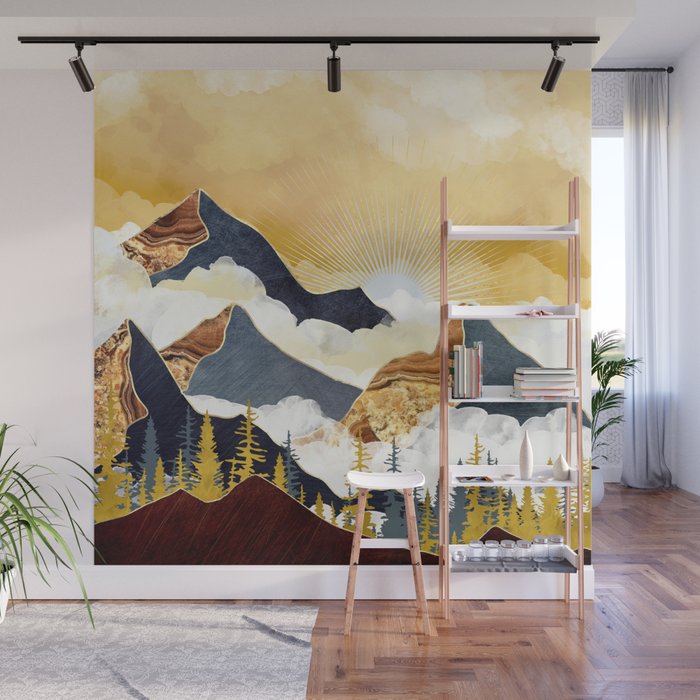 Misty Peaks Wall Mural Gallery Image 1