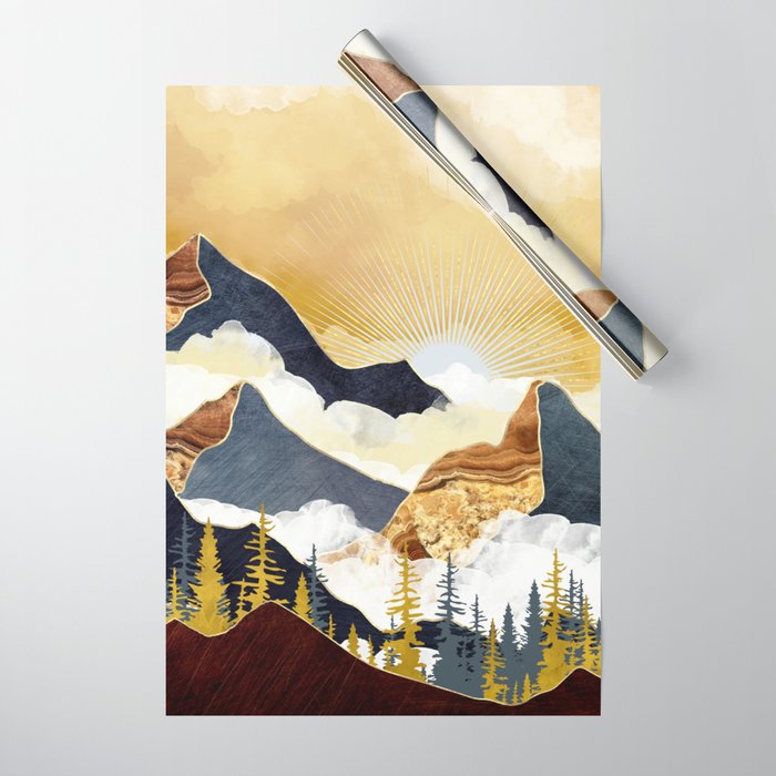 Misty Peaks Wrapping Paper Gallery Image 1