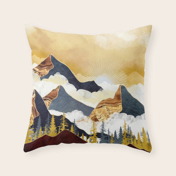 Misty Peaks Throw Pillow Gallery Image 6