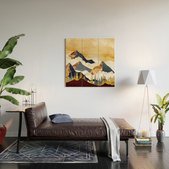 Misty Peaks Wood Wall Art Gallery Image 2