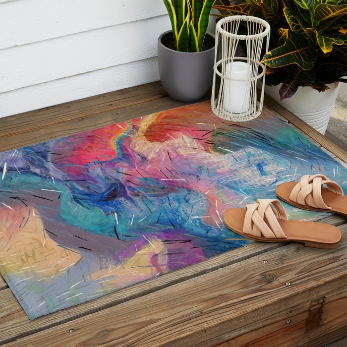Soul-Driven Abstraction Outdoor Rug Gallery Image 2