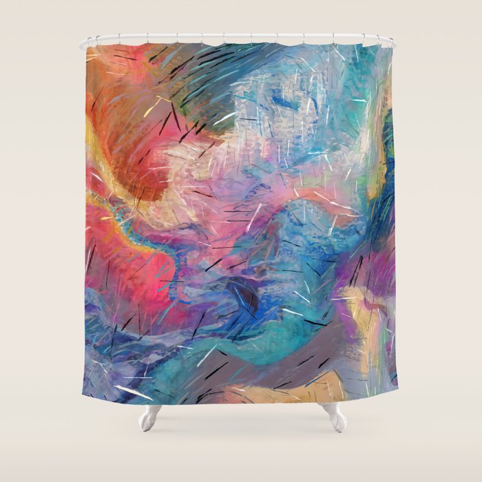 Soul-Driven Abstraction Shower Curtain Gallery Image 1