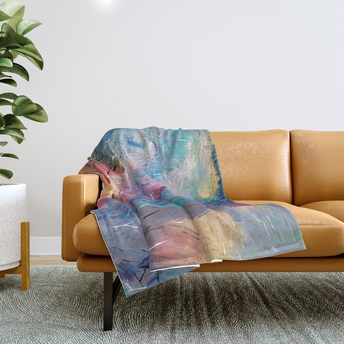 Soul-Driven Abstraction Throw Blanket Gallery Image 1