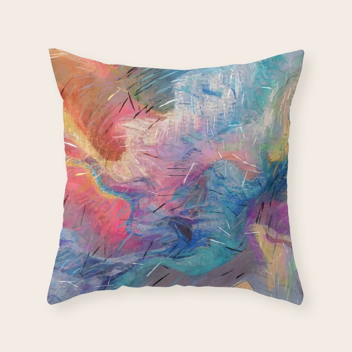 Soul-Driven Abstraction Throw Pillow Gallery Image 1