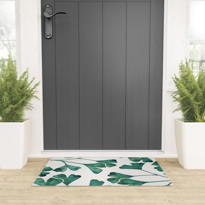 Ginkgo Biloba - Teal Welcome Mat Gallery Image 3