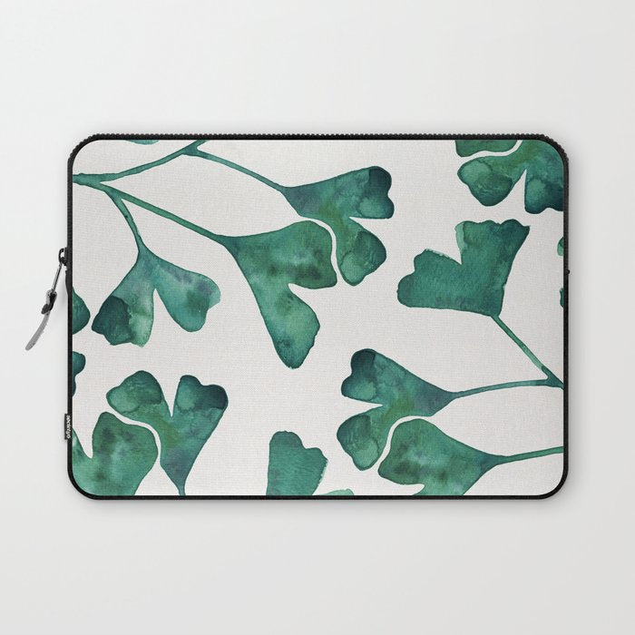 Ginkgo Biloba - Teal Laptop Sleeve Gallery Image 1