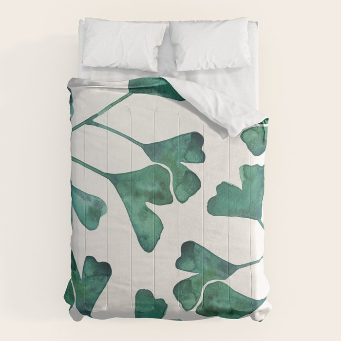 Ginkgo Biloba - Teal Comforter Gallery Image 1