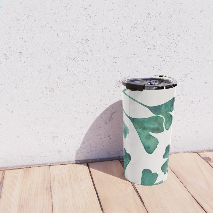Ginkgo Biloba - Teal Travel Mug Gallery Image 4
