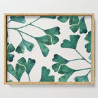 Ginkgo Biloba - Teal Serving Tray Gallery Image 1