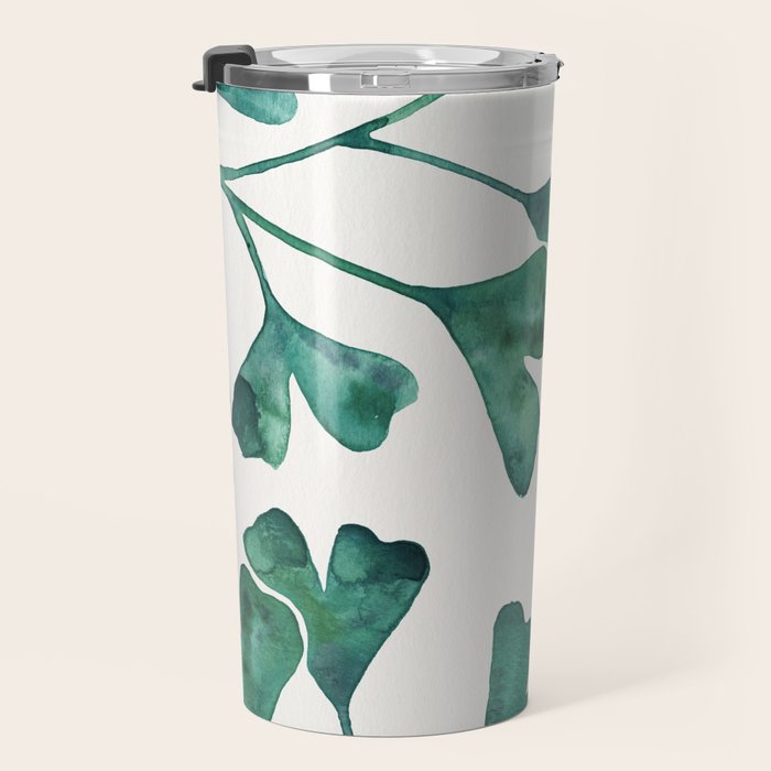 Ginkgo Biloba - Teal Travel Mug Gallery Image 3