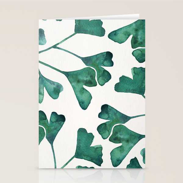 Ginkgo Biloba - Teal Stationery Card Gallery Image 1