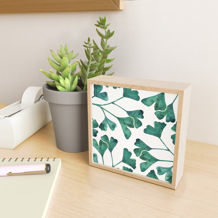 Ginkgo Biloba - Teal Mini Art Print Gallery Image 2