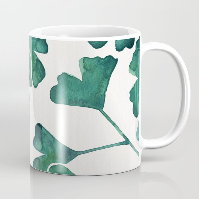 Ginkgo Biloba - Teal Coffee Mug Gallery Image 1