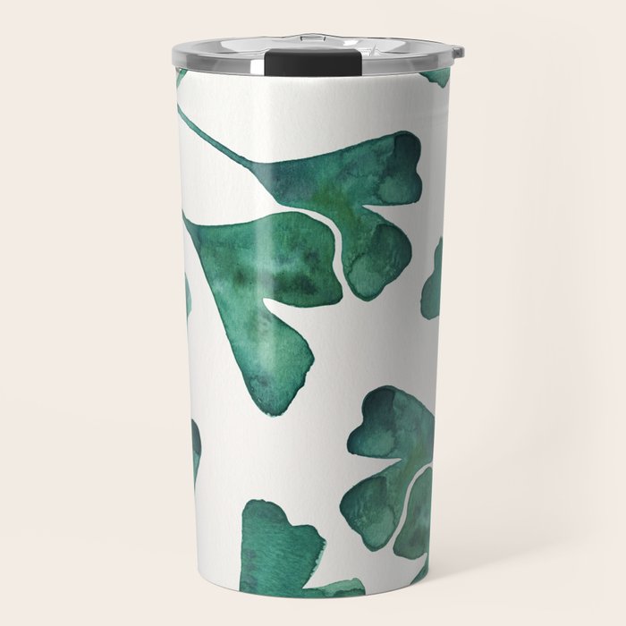 Ginkgo Biloba - Teal Travel Mug Gallery Image 1