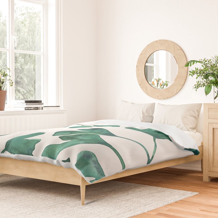 Ginkgo Biloba - Teal Duvet Cover Gallery Image 2