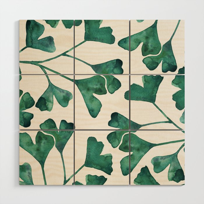 Ginkgo Biloba - Teal Wood Wall Art Gallery Image 1