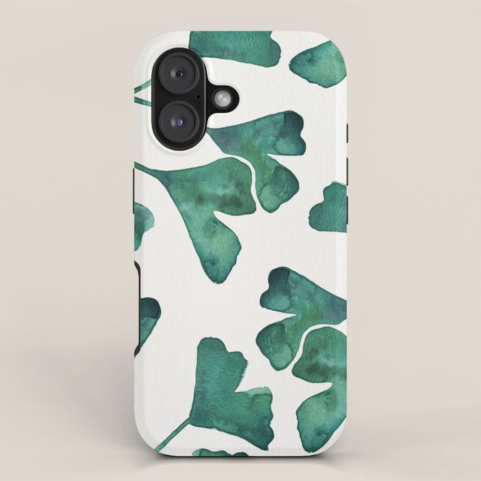 Ginkgo Biloba - Teal iPhone Case Gallery Image 1