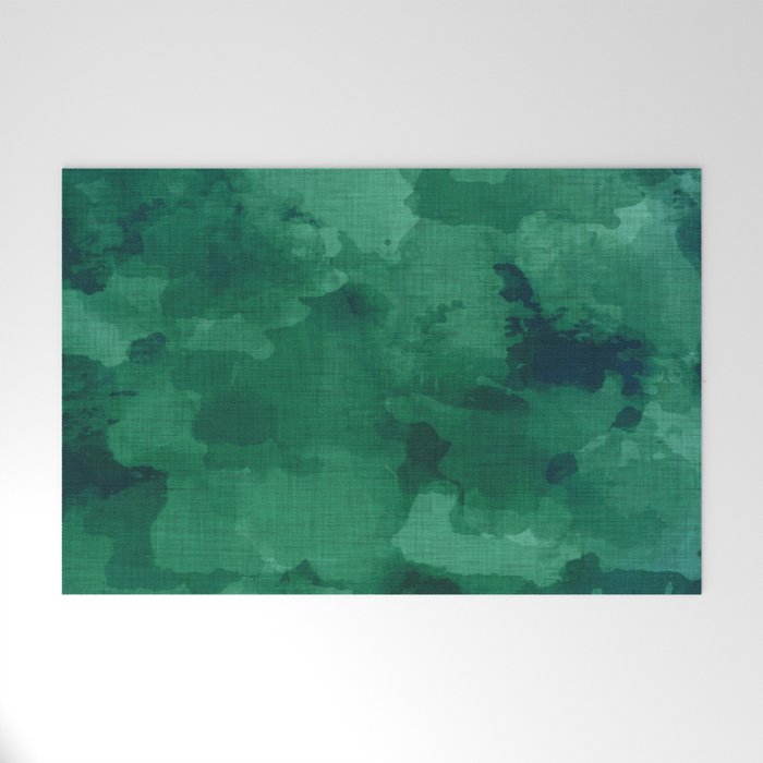 emerald watercolor Welcome Mat Gallery Image 1
