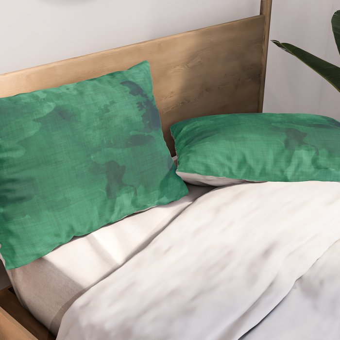 emerald watercolor Pillow Sham Gallery Image 2