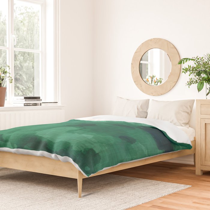 emerald watercolor Duvet Cover Gallery Image 2