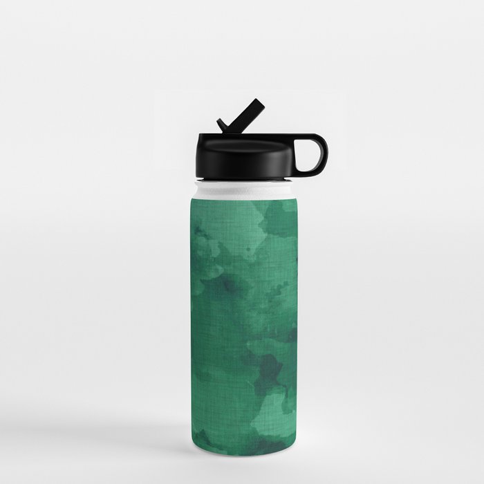 emerald watercolor Water Bottle Gallery Image 1