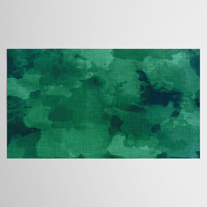 emerald watercolor Tablecloth Gallery Image 2