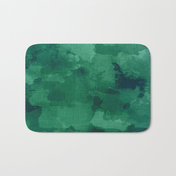 emerald watercolor Bath Mat Gallery Image 1