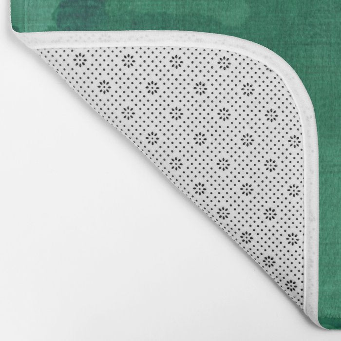 emerald watercolor Bath Mat Gallery Image 2