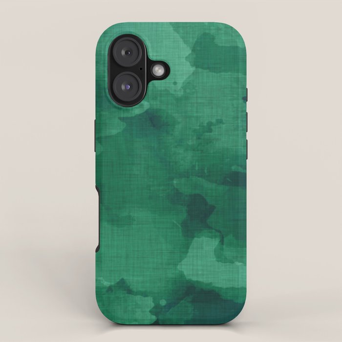 emerald watercolor iPhone Case Gallery Image 1