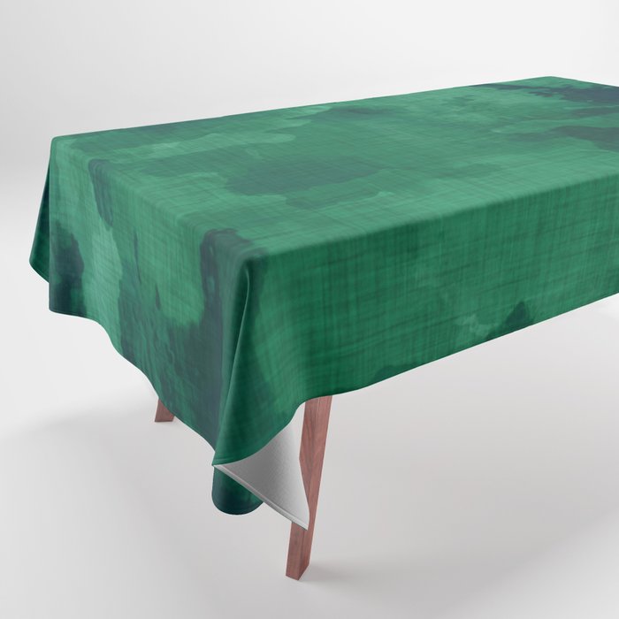 emerald watercolor Tablecloth Gallery Image 1